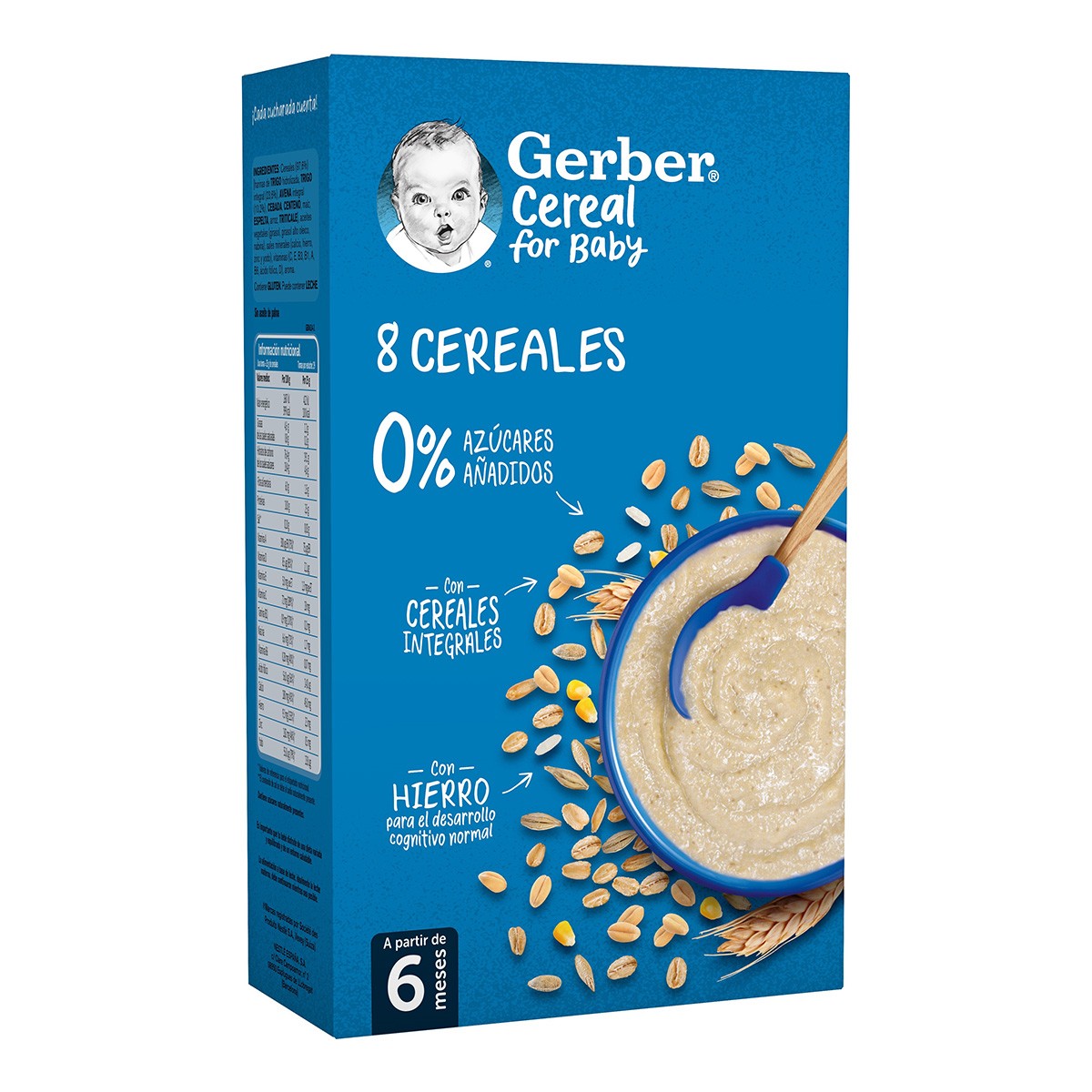 Gerber papilla de 8 cereales +6 meses 500g